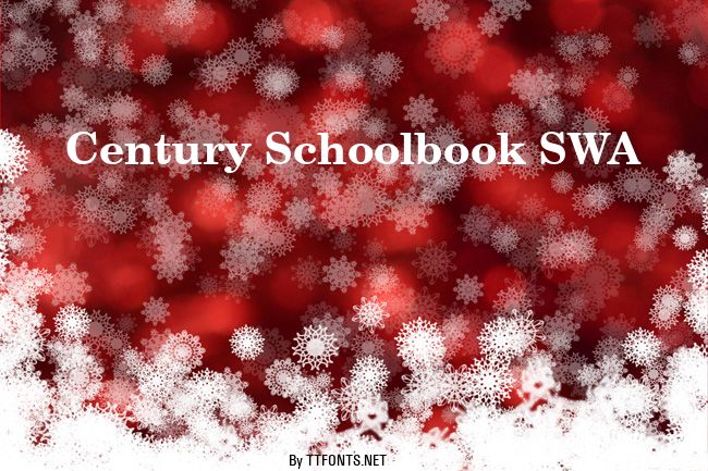 Century Schoolbook SWA example